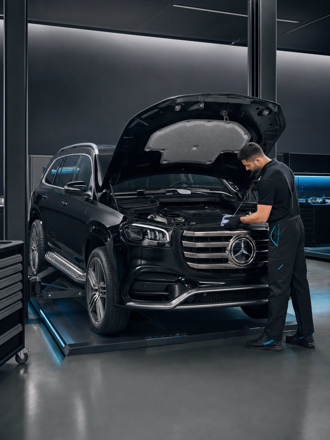 Hallmark Auto Services Mercedes-Benz workshop in Dubai